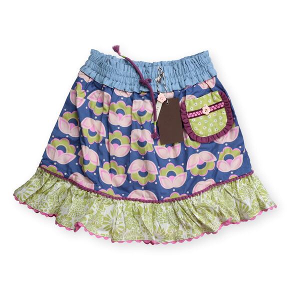 Matilda Jane Enchanted Garden Modern Mix Multi Pattern Skort Girl's Size 6 NWT - Picture 1 of 9
